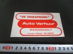 stickers Leunen Venray DE DRIESPRONG Auto Verhuur, Ophalen, Nieuw, Meerdere stickers