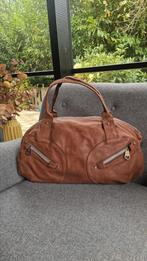 Cognac leren tas van Ferromoda, Ophalen of Verzenden, Gebruikt, Bruin, Handtas