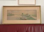 Marinus van Raalte - Landschap - Schilderij/ Aquarel, Ophalen of Verzenden