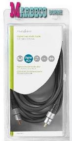 Digitale Audiokabel RCA Male, Verguld, 2.50 m, Clamshell, Nedis, Nieuw, 2 tot 5 meter, Info@marbeco.nl