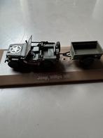 Jeep Willys MB 1:18 met Aanhanger, Ophalen of Verzenden, Zo goed als nieuw, Auto, Overige merken