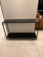 Glazen side table, Huis en Inrichting, Tafels | Sidetables, Ophalen, Zo goed als nieuw, 25 tot 50 cm, Rechthoekig