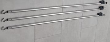 3 nw tentstok liggers alu 130-220 cm met powergrip haak/klem beschikbaar voor biedingen