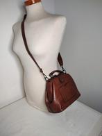 K642 VINTAGE model dokterstas, bruin kunstleder zeer fraai, Sieraden, Tassen en Uiterlijk, Bruin, Schoudertasje, Onbekend, Ophalen of Verzenden