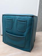 ‼️ NIEUW écht LEREN poef + bijpassende comfortabele fauteuil, Ophalen, Minder dan 50 cm, Vierkant, Nieuw