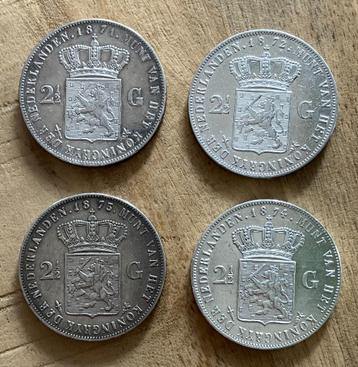 setje rijksdaalders / 2,5 gulden Willem III (1871 - 1874) beschikbaar voor biedingen