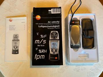 Testo 410-2 Luchtsnelheidsmeter m/s - temperatuur C - vocht  beschikbaar voor biedingen