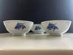 3 Chinese Karper Schalen Blauw Wit - Perfecte Staat, Antiek en Kunst, Antiek | Keramiek en Aardewerk, Ophalen of Verzenden