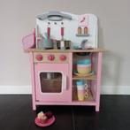 Roze speelkeukentje New Classic Toys met accessoires, Gebruikt, Speelkeuken, Hout, Ophalen