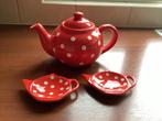Theepot met 2 theezakschoteltjes, Ophalen, Overige materialen, Overige typen, Zo goed als nieuw