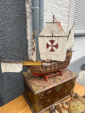 Antiek Spaans Galjoen Model - Zeilschip Decoratie beschikbaar voor biedingen