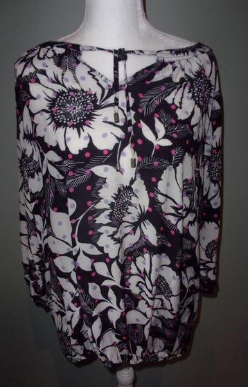 Miss Etam top shirt 46 bloemen paars wit beschikbaar voor biedingen
