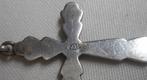 Zilveren kruis hanger met markasiet steentjes nr.1749, Verzenden, Zo goed als nieuw, Kruis of Symbool, Zilver