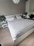 Ikea malm bed, Huis en Inrichting, Slaapkamer | Bedden, 160 cm, Wit, Zo goed als nieuw, Hout