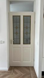 Glasinlood deur 93 x 210, Doe-het-zelf en Verbouw, Deuren en Horren, 80 tot 100 cm, Gebruikt, Glas, Ophalen