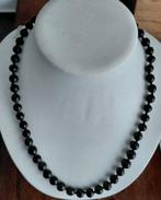 antieke zwarte koralen,inlakballen,zilv.slotje,geknoopt., Sieraden, Tassen en Uiterlijk, Verzenden, Overige materialen, Ketting