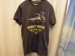 blauw tshirt mt M back to the future Marty Mcfly, Back to the future, Ophalen of Verzenden, Gedragen, Maat 48/50 (M)
