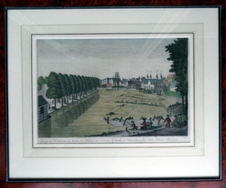 Rotterdam, Schiedamse-Vest, GB Probst 1765, Antiek en Kunst, Kunst | Etsen en Gravures, Ophalen of Verzenden
