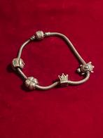 Vintage Pandora armband 925 zilver met bedels, Verzenden, Gebruikt, Zilver, Met bedels of kralen