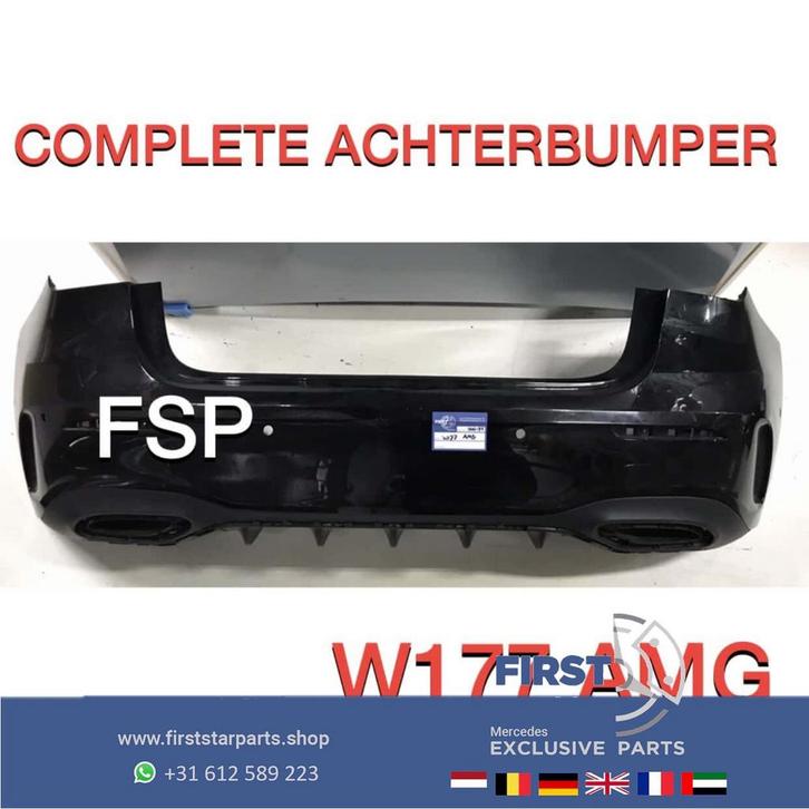 W177 AMG ACHTERBUMPER Mercedes A Klasse 2018-2021 ZWART ORIG, Auto-onderdelen, Carrosserie en Plaatwerk, Bumper, Mercedes-Benz