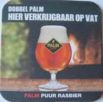 bierviltje van Palm Dobbel - Puur rasbier, Ophalen of Verzenden, Zo goed als nieuw, Viltje(s), Palm