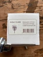 Wiesbaden Clickwaste Keramisch Wit, Ophalen of Verzenden, Nieuw, Chroom, Wastafel