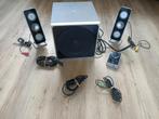 Logitech Z4 2.1 Speakerset aansluitbaar op telefoon, Computers en Software, Pc speakers, Ophalen of Verzenden, Gebruikt, Audiokanaal 2.1