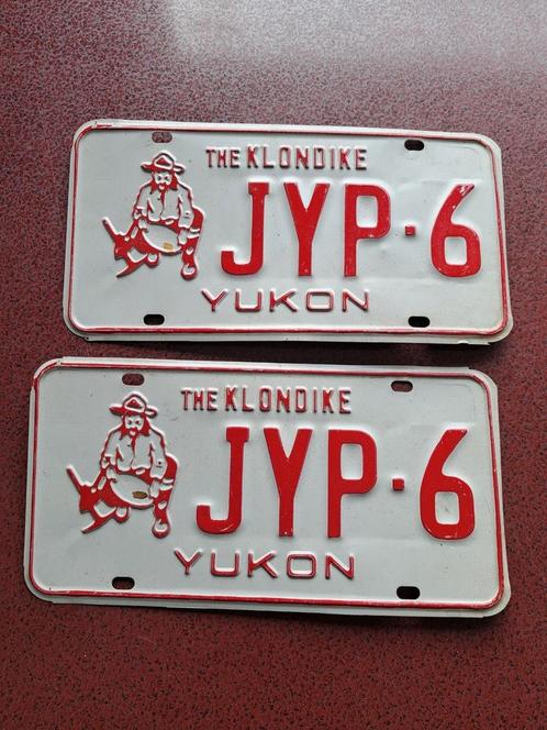 Matching Canadese numberplates nummerborden, Yukon JYP-6, Verzamelen, Automerken, Motoren en Formule 1, Zo goed als nieuw, Auto's