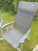 Campingstoelen Crespo lichtgrijs (per 2 of afzonderlijk), Caravans en Kamperen, Ophalen of Verzenden, Gebruikt, Campingstoel