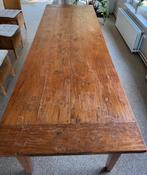 Lange Teak houten Tafel - 6-10 Personen, Huis en Inrichting, Tafels | Eettafels, Ophalen, Gebruikt, Teakhout, 200 cm of meer