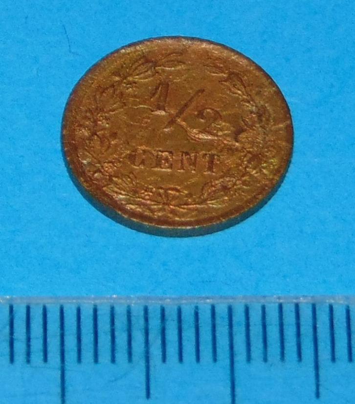 Nederland - halve cent 1885 - ZF, Postzegels en Munten, Munten | Nederland, Losse munt, Overige waardes, Koning Willem III, Verzenden