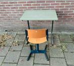 SCHOOLTAFELTJE,Stoeltje,1970,kind,lagere School,Retro,school, Kinderen en Baby's, Kinderkamer | Tafels en Stoelen, Ophalen, Gebruikt