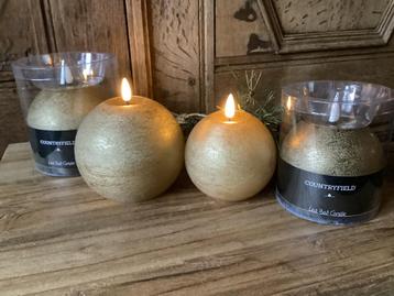 NIEUW Countryfield led bol kaarsen goudkleurig beschikbaar voor biedingen