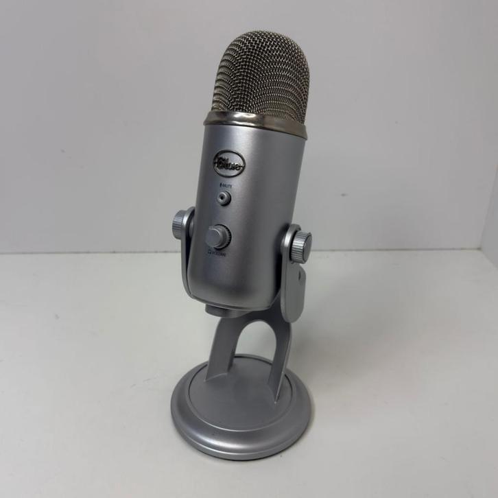 Blue Yeti Microfoon + Mount Zilver | Nette staat, Muziek en Instrumenten, Microfoons, Gebruikt