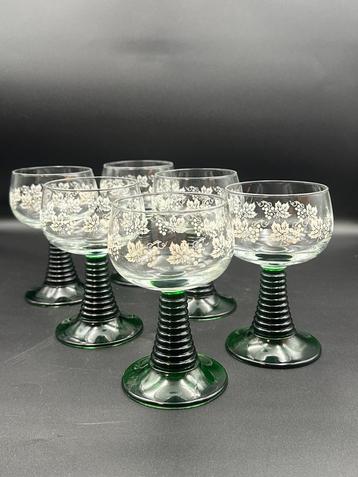 Roemer Glazen met Druivenmotief – Set van 6 beschikbaar voor biedingen