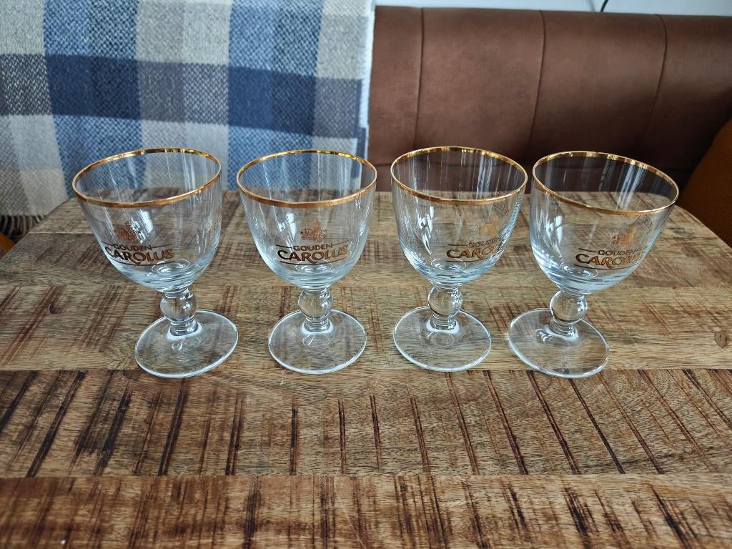 4x Gouden Carolus proefglas, Verzamelen, Biermerken, Ophalen, Zo goed als nieuw, Glas of Glazen, Overige merken