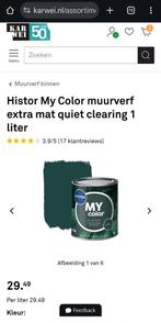 Histor verf 2,5 liter groen Quiet Clearing PPG1145-7, Doe-het-zelf en Verbouw, Verf, Beits en Lak, Ophalen of Verzenden, Nieuw