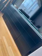 Zwart dressoir met glasplaat, Gebruikt, 150 tot 200 cm, Ophalen of Verzenden, Minder dan 100 cm