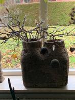 Oude dubbele leemmand, Ophalen of Verzenden, Zo goed als nieuw, Rond, Riet