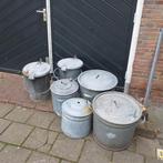 Zinken wecketel,  emmer , gieter ,vuilnisemmer v.a 10,-, Antiek en Kunst, Ophalen