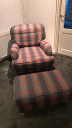 Fauteuil met voetenbank, Huis en Inrichting, Fauteuils, 75 tot 100 cm, Ophalen of Verzenden, Zo goed als nieuw, Stof