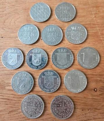 Oud Nederlands geld (munten) - 14x rijksdaalder 14x guldens beschikbaar voor biedingen