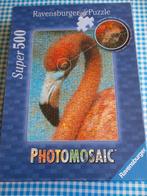 Puzzel Photomosaic Flamingo 500 stukjes, Ophalen of Verzenden, 500 t/m 1500 stukjes, Zo goed als nieuw, Legpuzzel