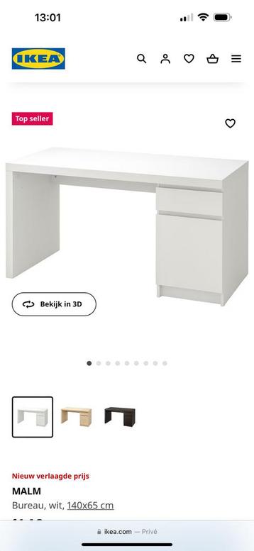 Malm bureau Ikea