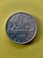 Canadese Dollar Zilver 1966, Ophalen of Verzenden, Noord-Amerika, Zilver