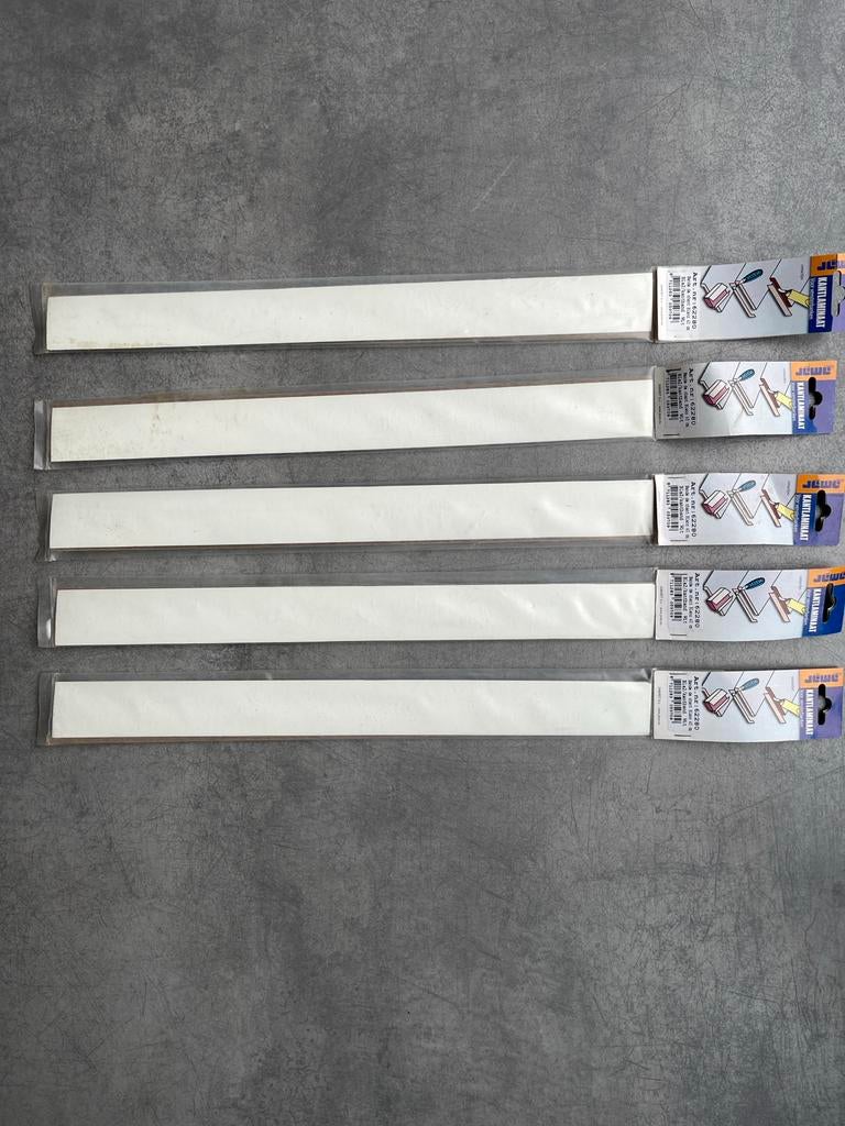 Witte Kantlaminaat voor Vensterbanken (5 stuks), Minder dan 25 mm, Nieuw, Ophalen of Verzenden, Plank