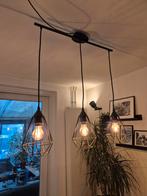 Hanglamp industrieel, zwart metaal, Ophalen, 50 tot 75 cm, Zo goed als nieuw, Metaal