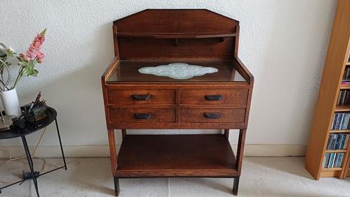 Antiek Ladenkastje met Glazen Blad, Antiek en Kunst, Antiek | Meubels | Kasten, Ophalen