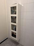 Witte Badkamerkast met Glazen Deur, Ophalen, (Half)hoge kast, Minder dan 50 cm, Zo goed als nieuw