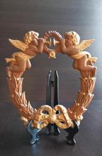 Vintage Style Cast Iron Wall Decor Cherub/Angel Wreath Desig, Antiek en Kunst, Ophalen of Verzenden